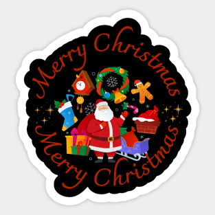 Retro Christmas design Sticker